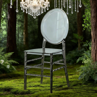 Chaises en acrylique transparentes modernes en plastique cristal, nouveau design pour mariages et événements, pour salle à manger