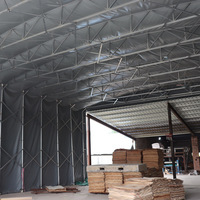 Auvent de stationnement mobile rétractable à pousser et tirer, structure en acier galvanisé, bâche en PVC anti-âge avec roulettes verrouillables