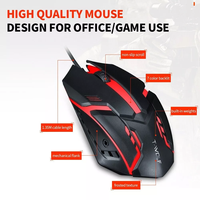 Souris de jeu filaire T-WOLF V1 pas chère, câble USB 1,3 m, 3D, rétroéclairage 7 couleurs, 1000 DPI, pour ordinateur portable, PC, bureau, jeu