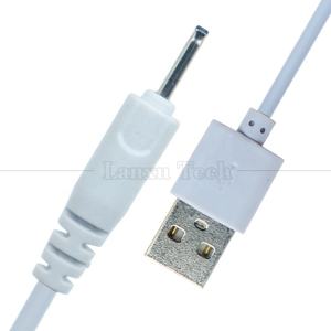 Özelleştirilmiş 1M 2M 3m beyaz siyah şarj USB DC 2.0X0.6mm şarj aleti kablosu vibratör için hoparlör kulaklık - Product Image 1