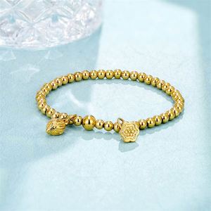 Minimalist Jewelry Stainless Steel <b>Gold</b> Geometric Charm Chains <b>Bracelets</b> - Product Image 2
