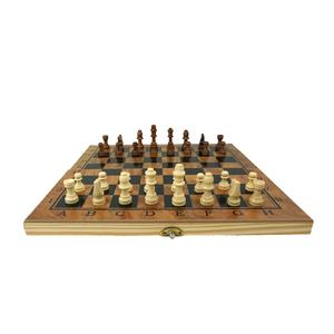 Commercio all'ingrosso <span class=keywords><strong>3</strong></span> in 1 in legno <span class=keywords><strong>scacchi</strong></span> backgammon set con ripiegatura in legno scacchiera pezzo di <span class=keywords><strong>scacchi</strong></span> kid puzzle gioco da tavolo - Product Image 4