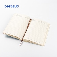 BestSub – Carnet de notes A5 personnalisé rose en cuir PU imprimé par sublimation, classeur économique