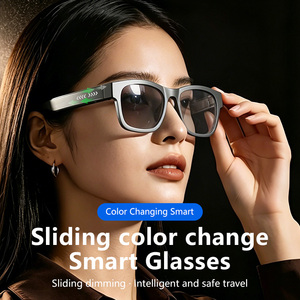 IG-09 Sliding Color Change Smart Glasses, 130mAh Capacity, Button <b>Switch</b>, Touch Control, UV380 Protective Lens, CE ROHS FCC PPE - Product Image 3