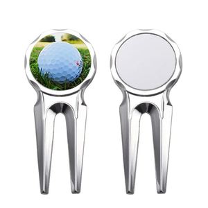 Marcadores de Golf Personalizados en Metal para Sublimación, Herramienta para Reparar Divots, con Impresión Personalizada - Product Image 1