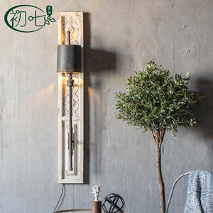 Lampe murale vintage en fer vieilli, effet lumineux rectangulaire, décoration intérieure, articles suspendus pour salon, salle à manger, balcon - Product Image 2