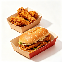 Seau à poulet frit écologique, compostable, biodégradable, sans plastique, jetable, vente en gros, emballage pour poulet