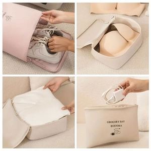 Hot Sale Custom Convenient 6 Pieces Travel Luggage Organizers With Laundry Shoe Bag for Carry on <b>Suitcase</b> - Product Image 5