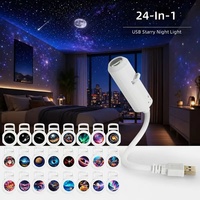 Lampe de Projection LED Ciel Étoilé Rotatif Effet Coucher de Soleil, Projecteur d'Ambiance USB, Bestseller Internet, Cadeau