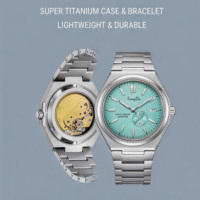 Montre de luxe pour homme personnalisée OEM/ODM, titane, acier inoxydable, 22 mm, cadran en cristal saphir, chronographe lumineux, résistant à l'eau, sport