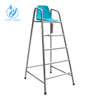 Chaise de sauveteur Water Crown en acier inoxydable 304, certifiée CE, équipement de sécurité pour piscine, usage adulte, design durable