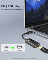 Câble adaptateur haute vitesse 48Gbps 8K 60Hz USB 3.1 Type-C vers HDMI AF Câble d'extension USB C vers HDMI Adaptateur USB C HDMI 2.1
