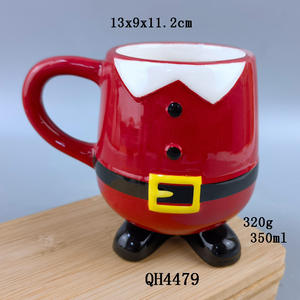 Usine chinoise Décorations de Noël Coffret cadeau personnalisé Tasse de Noël Père Noël Renne 3D Tasses à café en céramique Tasse de Noël Tasse - Product Image 6