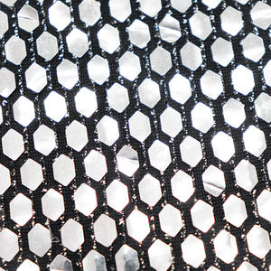 En çok satan 2024 pullu kumaş altıgen örgü ayna gümüş pullu kumaş elbise için - Product Image 2