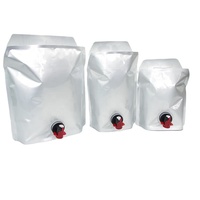 Sac en plastique en feuille d'aluminium Pochette pour liqueur de vin avec bec verseur Pochette pour liquide à boire avec zip-lock