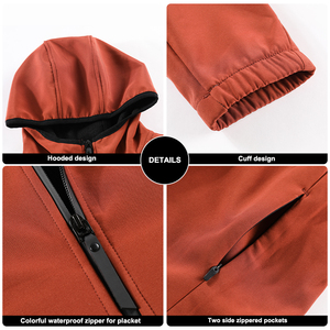 2025 Men's High Quality <strong>Winter</strong> <strong>Jackets</strong> Custom Logo Zipper Hoodie Rain Windbreaker Waterproof Solid Pattern <strong>Running</strong> <strong>Jacket</strong> - Product Image 2