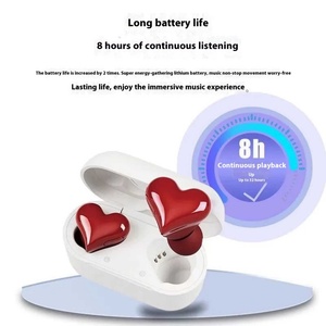 หูฟังบลูทูธไร้สายแบบอินเอียร์แบบญี่ปุ่นรูปหัวใจพร้อมไฟ LED คุณสมบัติลดเสียงรบกวน - Product Image 3