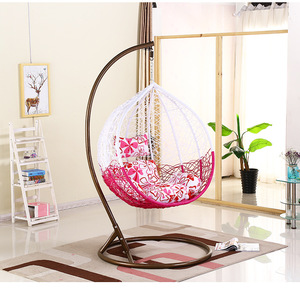 Nouveau design de chaise suspendue pour patio intérieur chambre à coucher personnalisée meubles en osier rotin nid de jardin chaise suspendue à balançoire en forme d'oeuf - Product Image 3