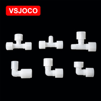 Offre Spéciale – Raccords en T mâles en PVDF de haute qualité, surface lisse, moulage par injection haute pression, joint en plastique à denture externe 4 pour l'huile et le gaz