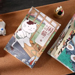 招待カード誕生日猫 Suppliers-30枚/パック漫画猫カワイイはがきセットクリエイティブギフトメッセージカード誕生日パーティーグリーティングカード旅行ギフトウィッシュカード