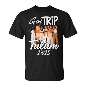 Camiseta a juego para la fiesta de reunión de mejores amigas, viaje de chicas a Tulum 2025 - Product Image 1