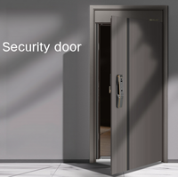 Porte d'entrée de sécurité anti-effraction moderne de classe A4 sur mesure pour villa, avec corps de serrure en acier inoxydable, conception silencieuse, OEM/ODM