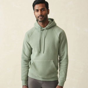 Customized Half Zip <b>Velour</b> Fleece Hoodie for Men Eco-Friendly Winter Vintage Oversized Casual <b>Sweatshirt</b> - Product Image 1