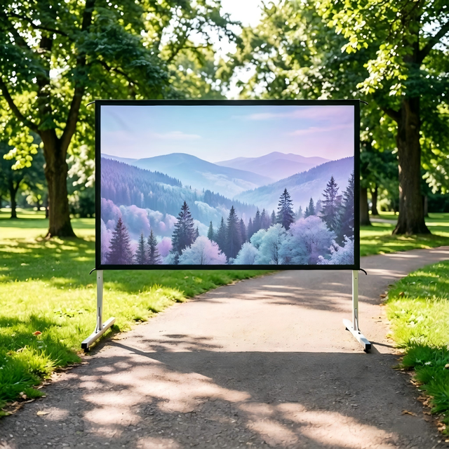 125inch Large Size Immersive Folding Screen Tear Resistant Fabric Wide View Angle Home Outdoor Movie Watching Projector Screens