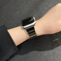 Tali Jam Tangan Pintar Mewah Pengganti untuk Pria untuk Apple Watch, Tali Jam Keramik Satu Sisi yang Dapat Dilepas