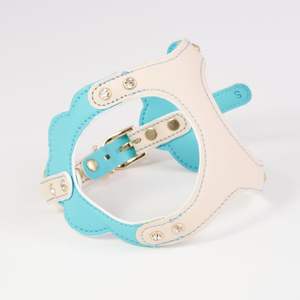 Arnés de Lujo para Perro en Tono Dorado con Herrajes de Primera Calidad, Arnés Acolchado para Pasear Mascotas con Detalles de Cristal, Ropa de Diseño para Mascotas OEM - Product Image 2