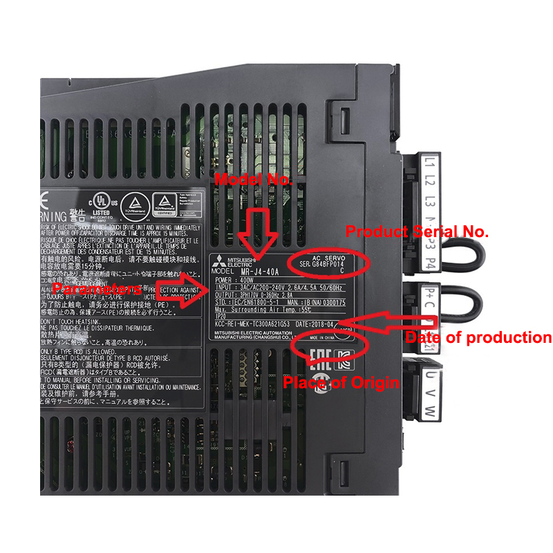 Mitsubishi 200V ACサーボモータドライバMR-J4-40A Mitsubishi