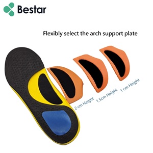 Nouvelles semelles orthopédiques modulaires à autocollant magique, avec soutien de la voûte <span class=keywords><strong>plantaire</strong></span> (basse, moyenne, haute) et insert amovible pour pieds plats - Product Image 1