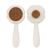 Brosse et peigne multifonctionnels écologiques portables et confortables pour enlever les poils d'animaux, en acier inoxydable, auto-nettoyants pour chats et chiens