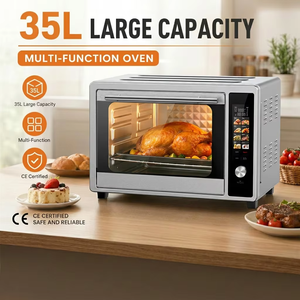 <span class=keywords><strong>Horno</strong></span> Tostador Eléctrico de Convección de 35L, Carcasa de Acero Inoxidable, Control Digital, Pantalla a Color, Uso Doméstico, para Hornear y Tostar - Product Image 1