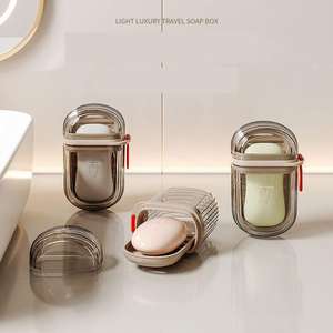 Vente en gros : Étui à savon portable avec couvercle anti-fuite, conteneur de voyage pour salle de bain et douche, accessoires de toilette - Product Image 2