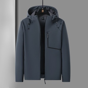 Veste Softshell d'extérieur avec doublure intérieure, coupe-vent d'hiver, vêtements de travail, couleur rouge unie, design contrasté KB1-6002 - Product Image 3