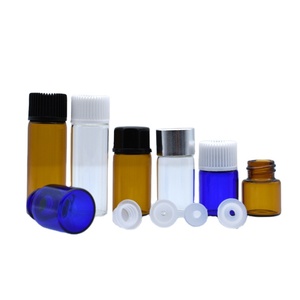 Échantillon gratuit mini 1ml 2 ml 3ml 5ml bouteille d'huiles essentielles en <span class=keywords><strong>ambre</strong></span> 2 ml flacons en <span class=keywords><strong>verre</strong></span> ambré avec réducteurs d'orifice à vis bouchons noirs - Product Image 1