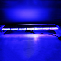BIAOCHI 47 Zoll (120 cm) Blaulicht-Blitzleuchte für Krankenwagen, blau-weiß, 96 LED Warnlichtbalken für Abschleppwagen und Notfälle
