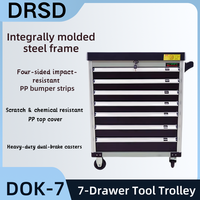 Organiseur d'outils roulant robuste DRSD DOK-7 pour ateliers de réparation automobile