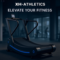 Tapis de Course à Écran LED Incurvé avec Test de Fréquence Cardiaque Sans Fil, Entraînement Mécanique, Matériau en Nylon, pour Utilisation en Salle de Sport et Club