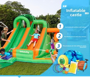 Castillo Inflable y Tobogán Acuático <span class=keywords><strong>Dr</strong></span>. Pig para Niños, Material de Tela Oxford, Juguete para Patio de Juegos, Parque de Diversiones - Product Image 6