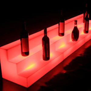 Großhandel 3 Treppen RGB Led Display beleuchtet LED Wein regal - Product Image 3