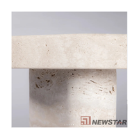 Table d'appoint en travertin marbre poli pierre naturelle moderne et tendance Table basse créative en travertin pour salon d'hôtel Table d'appoint