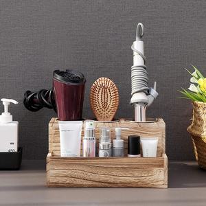 나무 헤어 드라이어 홀더-헤어 도구 및 스타일링 용품 정리 및 화장대 및 욕실 보관-천연 우아한 <span class=keywords><strong>Desi</strong></span> - Product Image 5