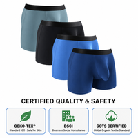 Lot de Boxers Homme en Gros Personnalisable avec Logo Coton Respirant Caleçon Sous-vêtement de Haute Qualité Grandes Tailles pour Homme