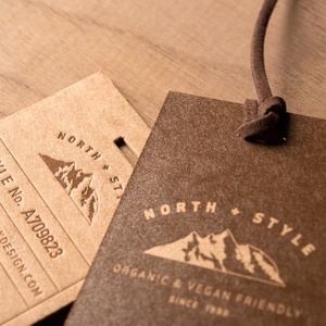 Tùy Chỉnh Hot Bán Nhà Máy In Ấn Tái Chế Thân Thiện Với Môi Đu Treo <span class=keywords><strong>Tag</strong></span> Kraft Giấy Các Tông Hangtag Quần Áo Thẻ Với Logo - Product Image 2