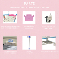 Lit médical double à bascule de luxe amovible pour soins de bébé, berceau pédiatrique pour enfants, idéal pour les chambres d'hôpital