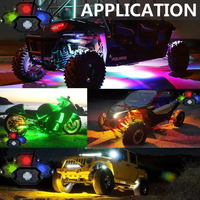 Lampes LED RGB à changement de couleur pour camions, contrôlables par application, 4, 6, 8 ou 12 modules, très demandées