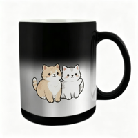 Vente en gros de tasses magiques à changement de couleur de 11 oz, tasses en céramique personnalisées imprimées par sublimation