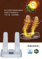 Sèche-chaussures portable en ABS avec stérilisateur à l'ozone et minuterie, chauffe-chaussures électrique pour usage domestique